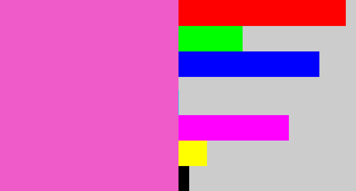 Hex color #ef5bc9 - purpleish pink