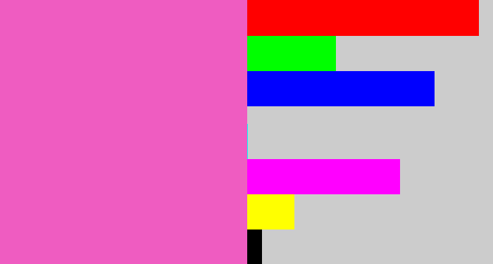 Hex color #ef5cc1 - purpleish pink