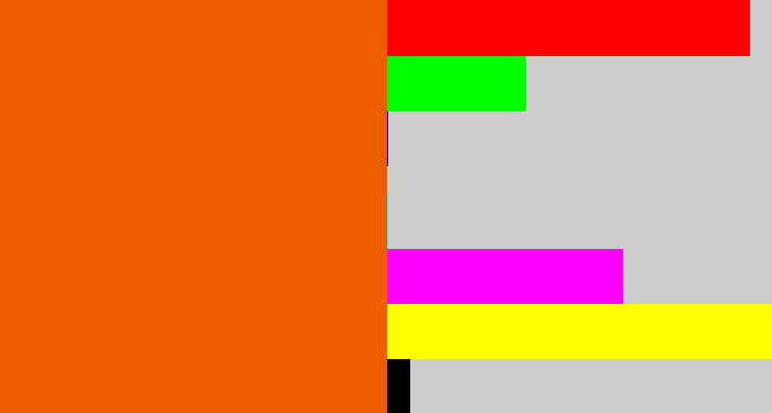 Hex color #ef5d01 - bright orange
