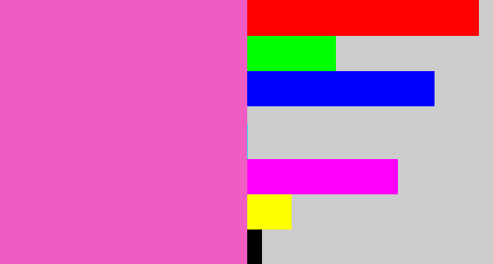 Hex color #ef5dc3 - purpleish pink