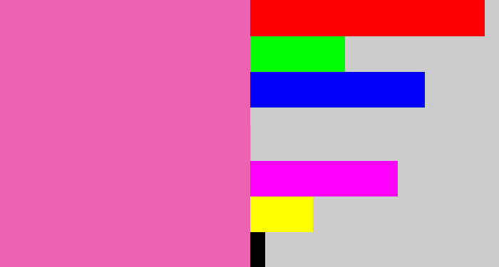 Hex color #ef62b3 - bubble gum pink