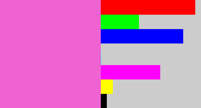 Hex color #ef62d2 - purpleish pink