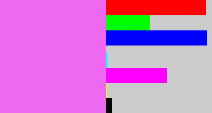 Hex color #ef68f1 - light magenta