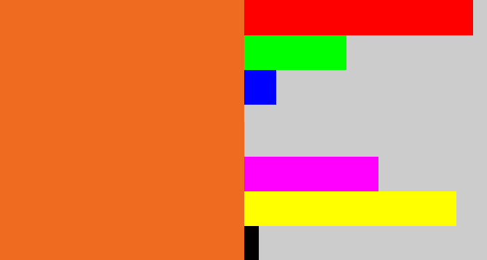 Hex color #ef6b20 - orange