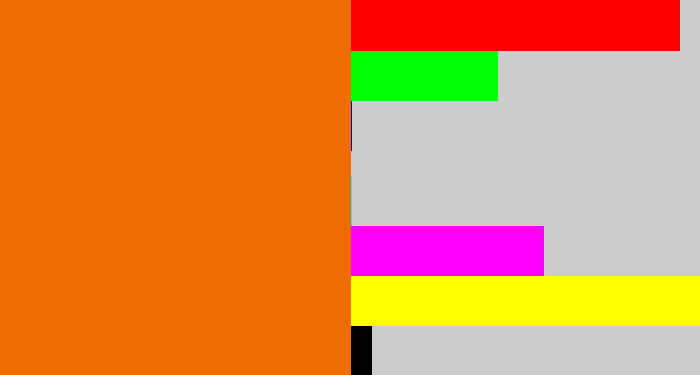 Hex color #ef6c00 - orange