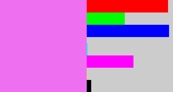 Hex color #ef6ff1 - purply pink