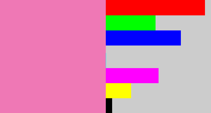 Hex color #ef78b5 - bubblegum