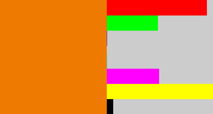 Hex color #ef7a01 - orange