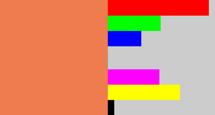 Hex color #ef7c4e - orangish