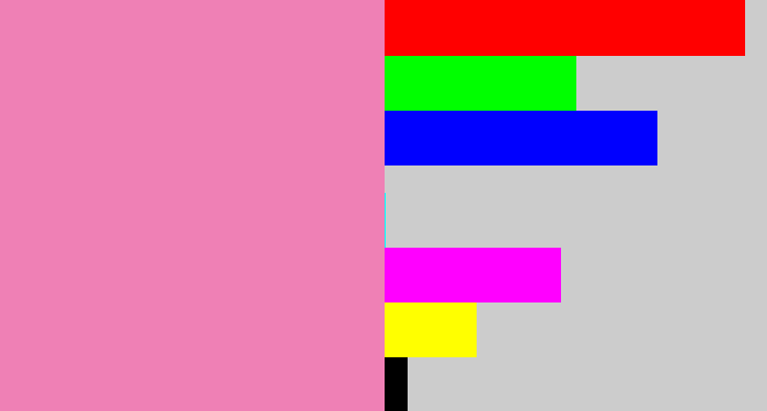 Hex color #ef80b5 - pinky