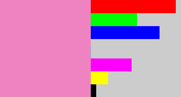 Hex color #ef83c1 - pink