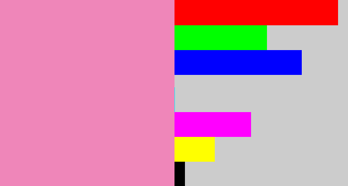 Hex color #ef86b9 - pink