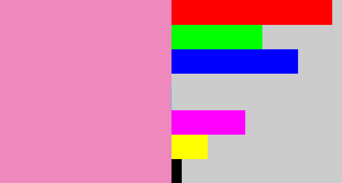 Hex color #ef88bd - pink