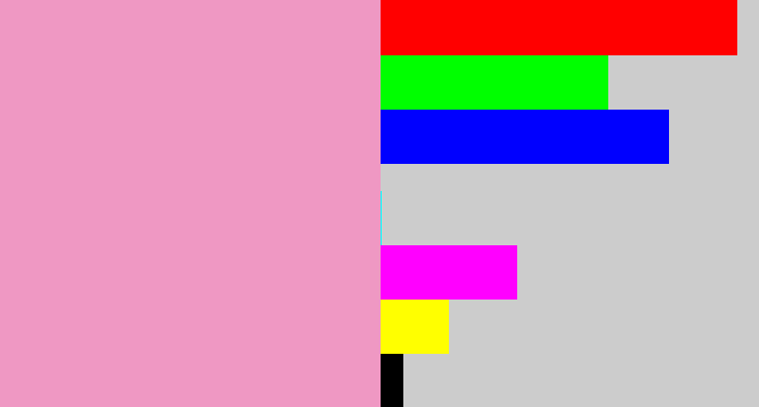 Hex color #ef98c3 - bubblegum pink