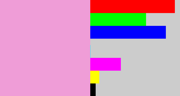 Hex color #ef9dd7 - powder pink