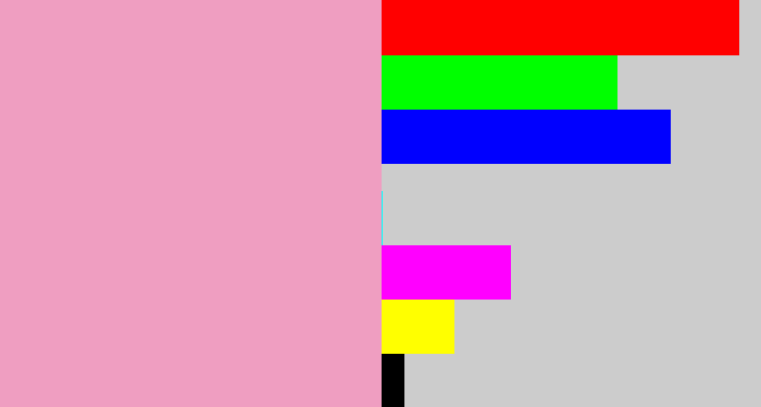 Hex color #ef9ec1 - soft pink