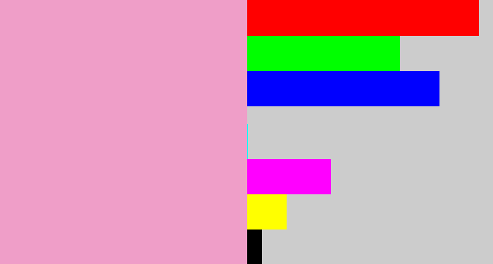 Hex color #ef9ec8 - soft pink