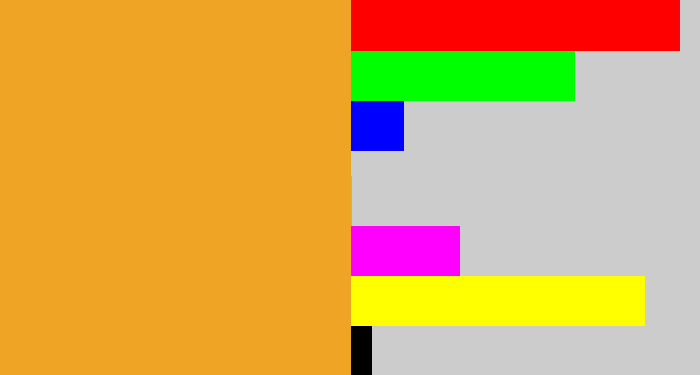Hex color #efa426 - mango