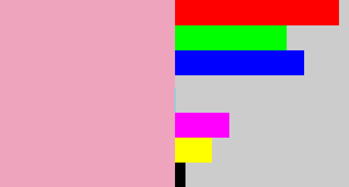 Hex color #efa4bd - soft pink