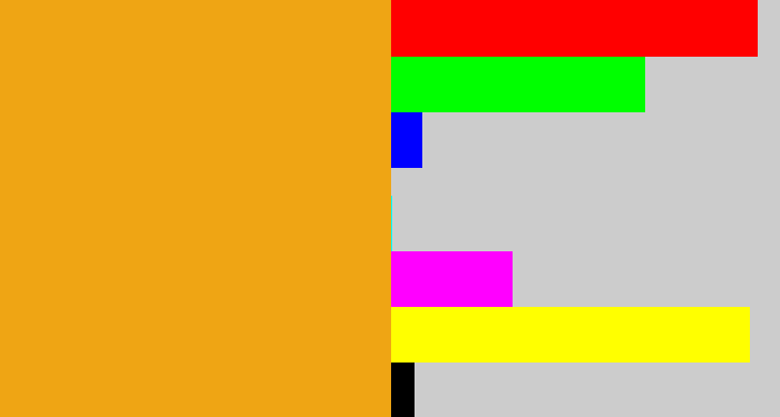 Hex color #efa514 - squash
