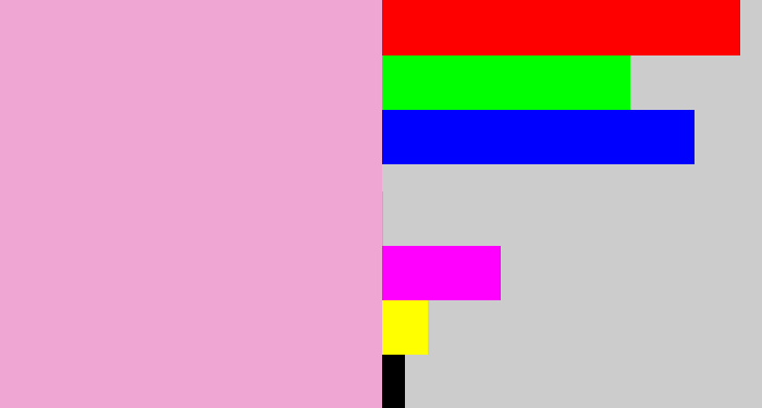Hex color #efa6d2 - powder pink