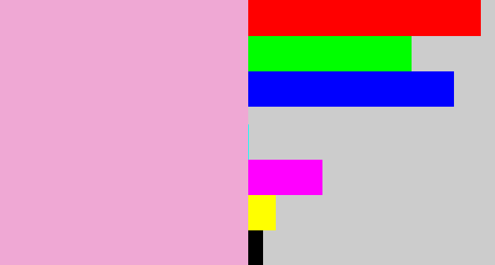 Hex color #efa8d4 - powder pink