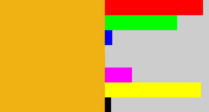 Hex color #efb012 - squash