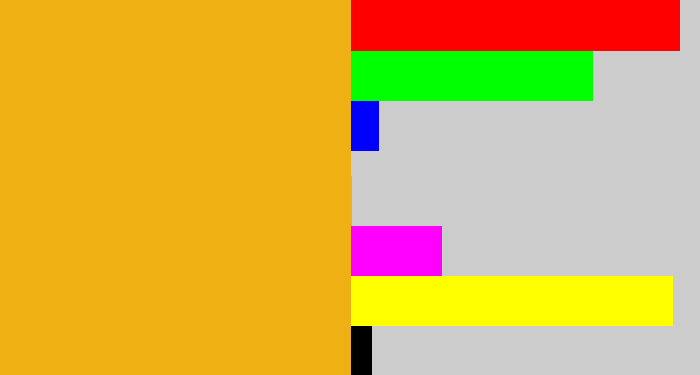 Hex color #efb014 - squash