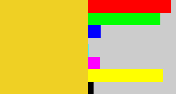 Hex color #efd024 - sun yellow