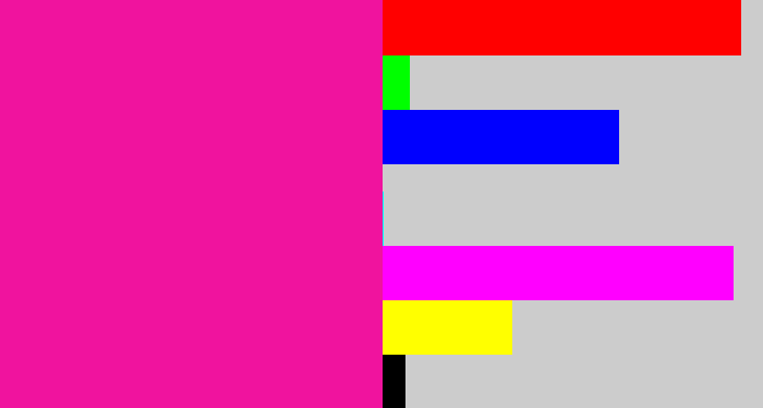 Hex color #f0139e - shocking pink