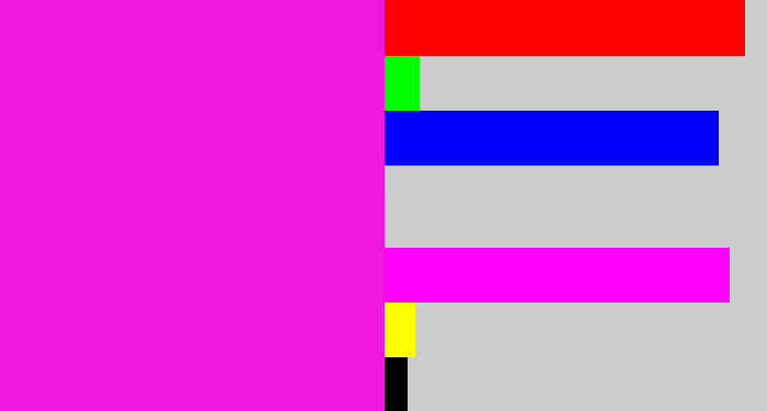 Hex color #f017de - pink/purple