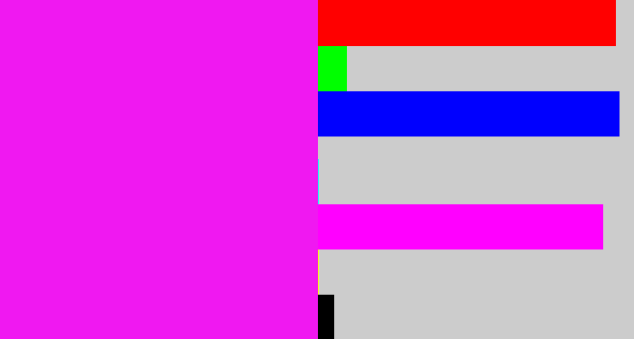 Hex color #f018f1 - pink/purple