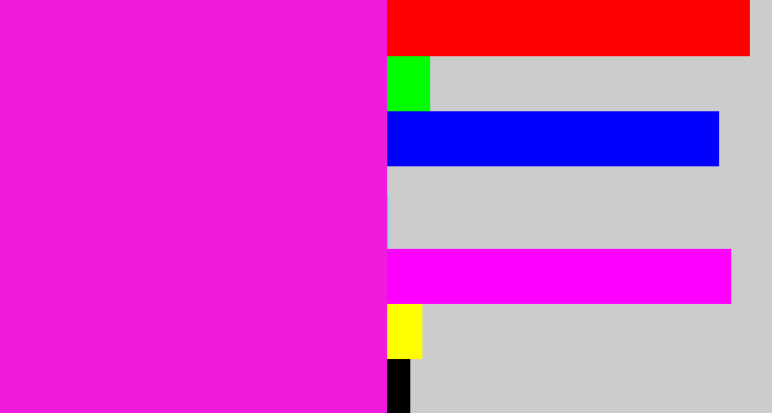 Hex color #f01bdb - pink/purple