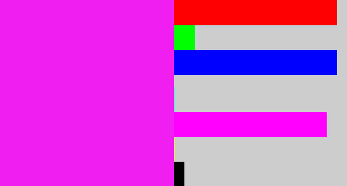 Hex color #f01ef0 - pink/purple