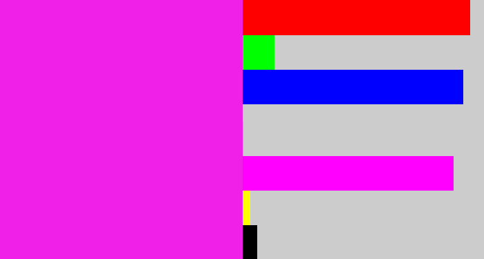 Hex color #f020e8 - pink/purple