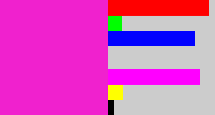 Hex color #f021ce - fuchsia