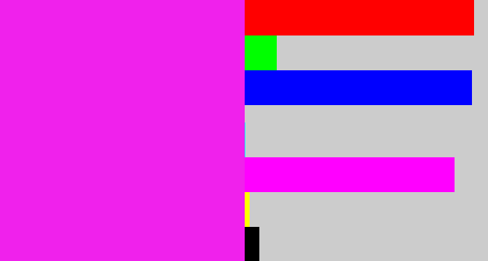 Hex color #f021ec - pink/purple