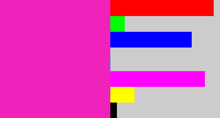Hex color #f022bc - hot magenta