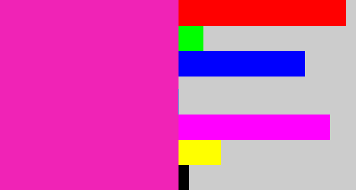 Hex color #f023b6 - hot magenta
