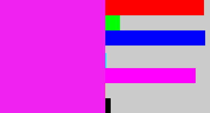 Hex color #f023f2 - pink/purple