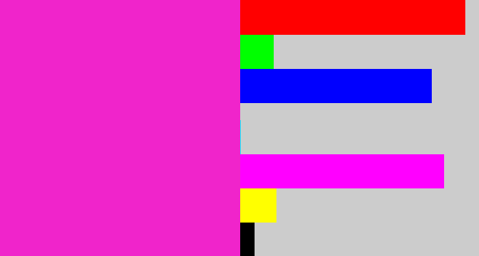 Hex color #f024cb - fuchsia