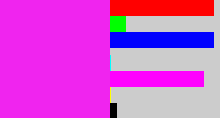 Hex color #f024ef - pink/purple