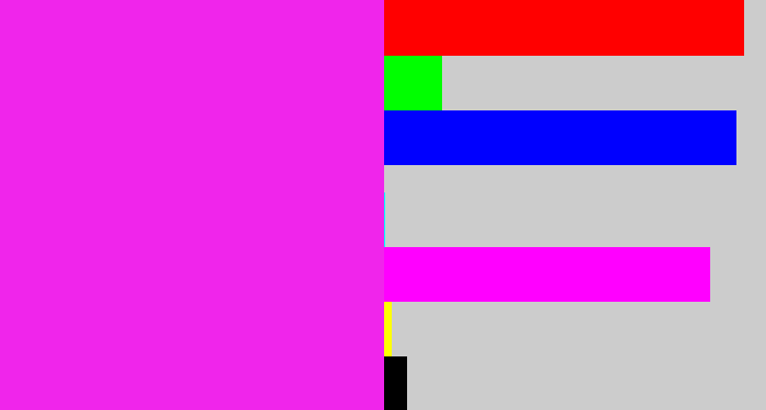 Hex color #f025eb - pink/purple