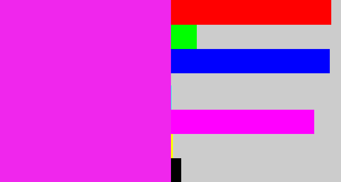 Hex color #f026ed - pink/purple