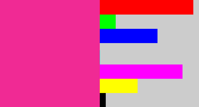 Hex color #f02a94 - barbie pink