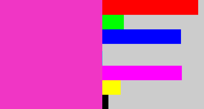 Hex color #f036c5 - purple pink
