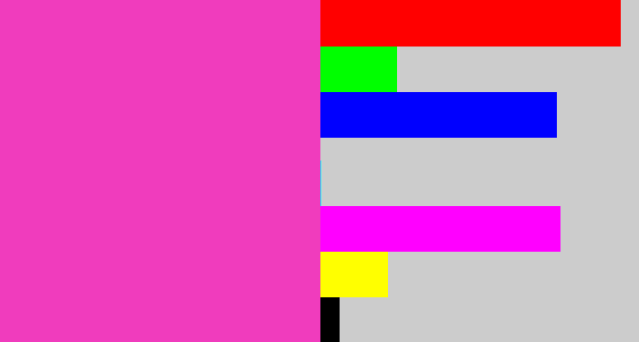 Hex color #f03cbd - purpleish pink