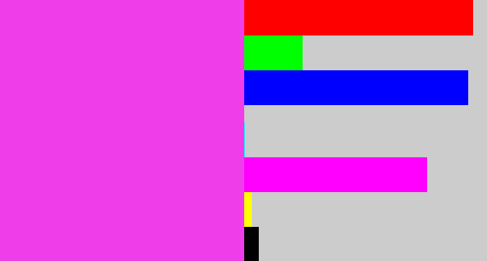Hex color #f03dea - purple pink