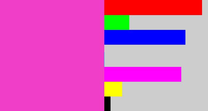 Hex color #f03ec8 - purple pink