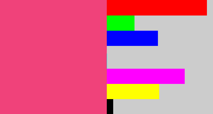 Hex color #f0427a - darkish pink